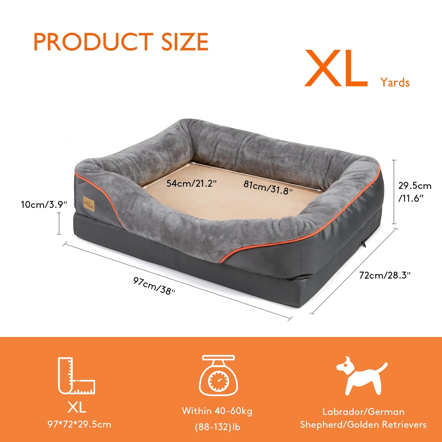 Letto Ortopedico per Cani in Memory Foam – Sfoderabile, Impermeabile e Ultra Morbido