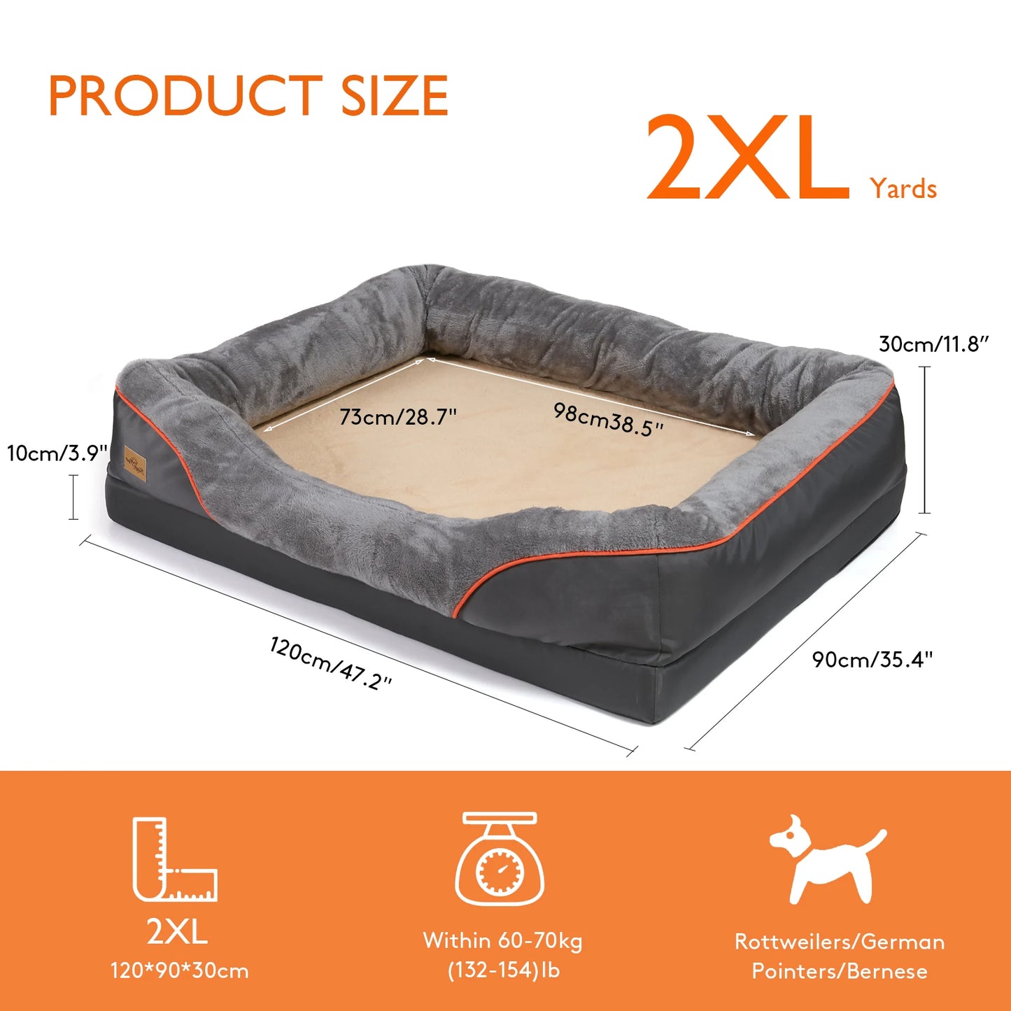 Letto Ortopedico per Cani in Memory Foam – Sfoderabile, Impermeabile e Ultra Morbido