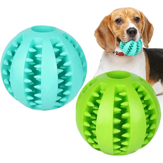 Palla da Masticare in Gomma Naturale per Cani – Giocattolo Interattivo per Pulizia Denti, Dentizione Cuccioli e Snack
