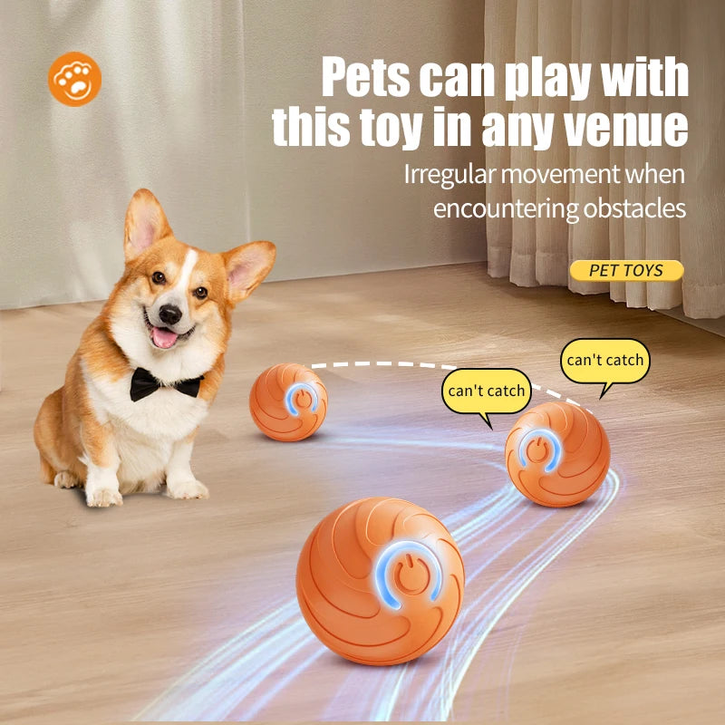 Palla Interattiva Elettronica per Cani e Gatti – Giocattolo Intelligente a Rotolamento Automatico Ricaricabile per Interni