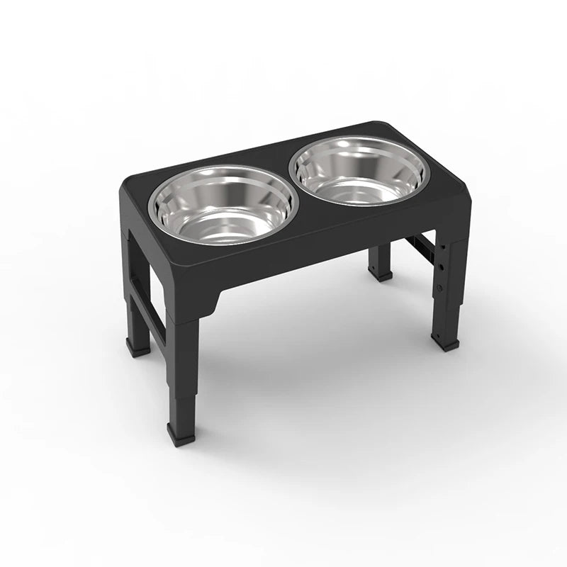 Ciotole Rialzate Regolabili per Cani – Doppia Ciotola in Acciaio Inox con Supporto Ergonomico per Cani di Taglia Piccola, Media e Grande