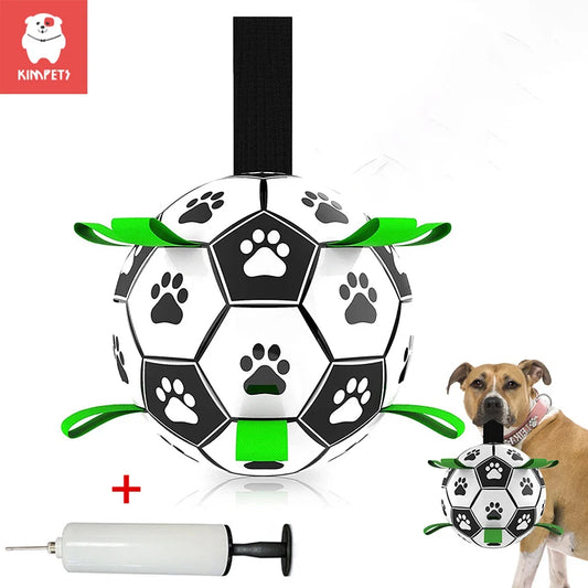 Palla da Calcio Interattiva per Cani – Giocattolo da Masticare per Allenamento all’Aperto e Dentizione